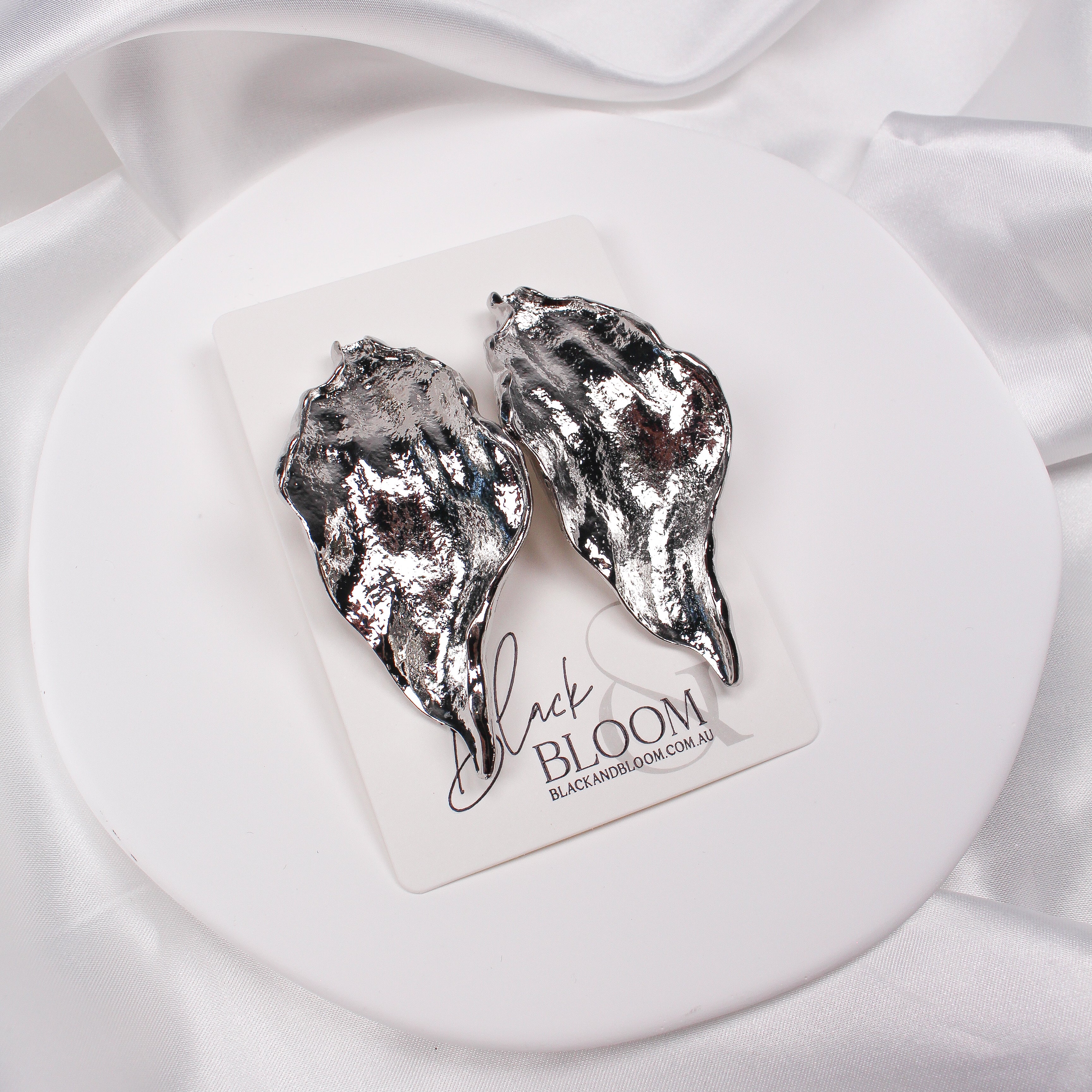 COVE EARRINGS - SILVER - Black & Bloom