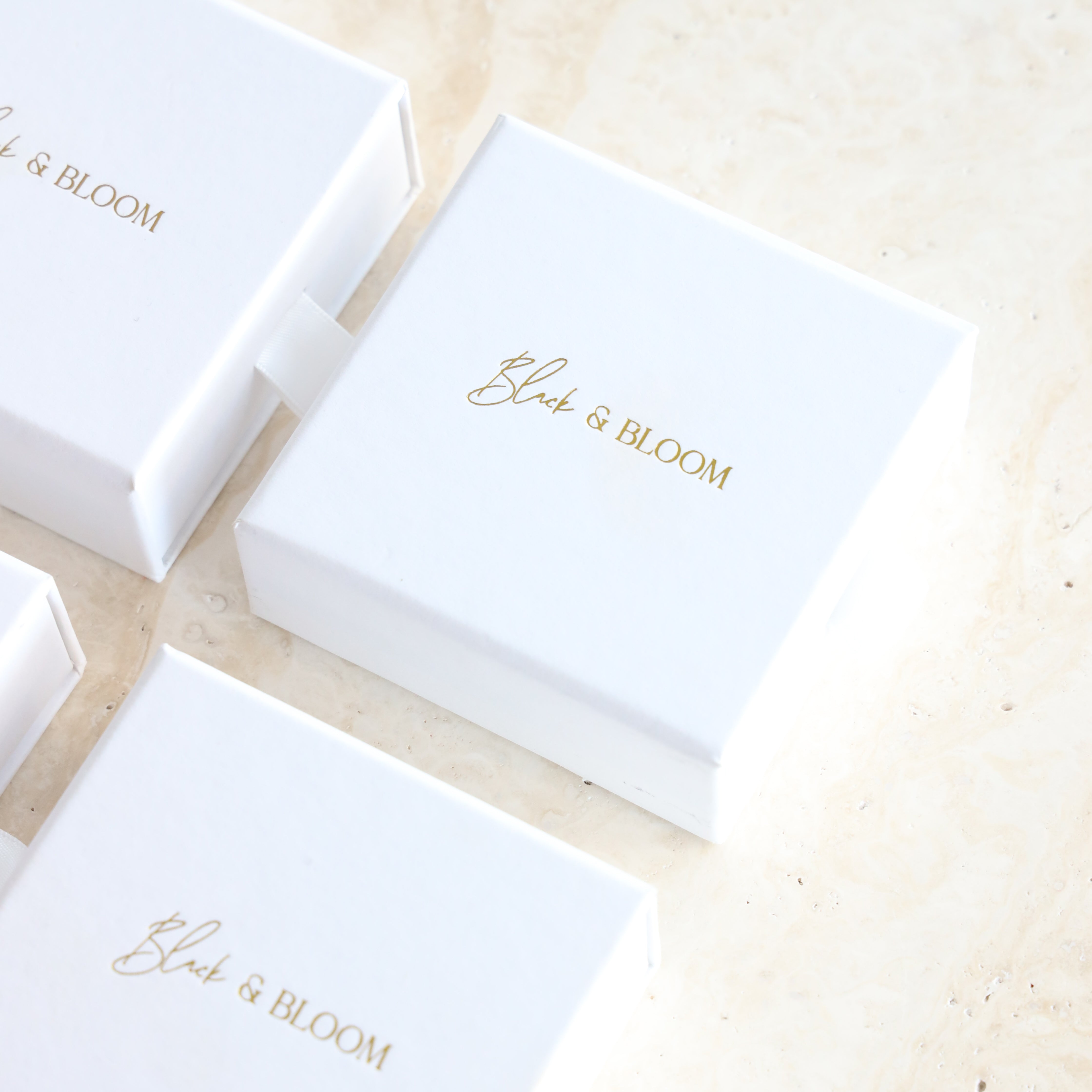 Gift Box & Pouch Set - Black & Bloom