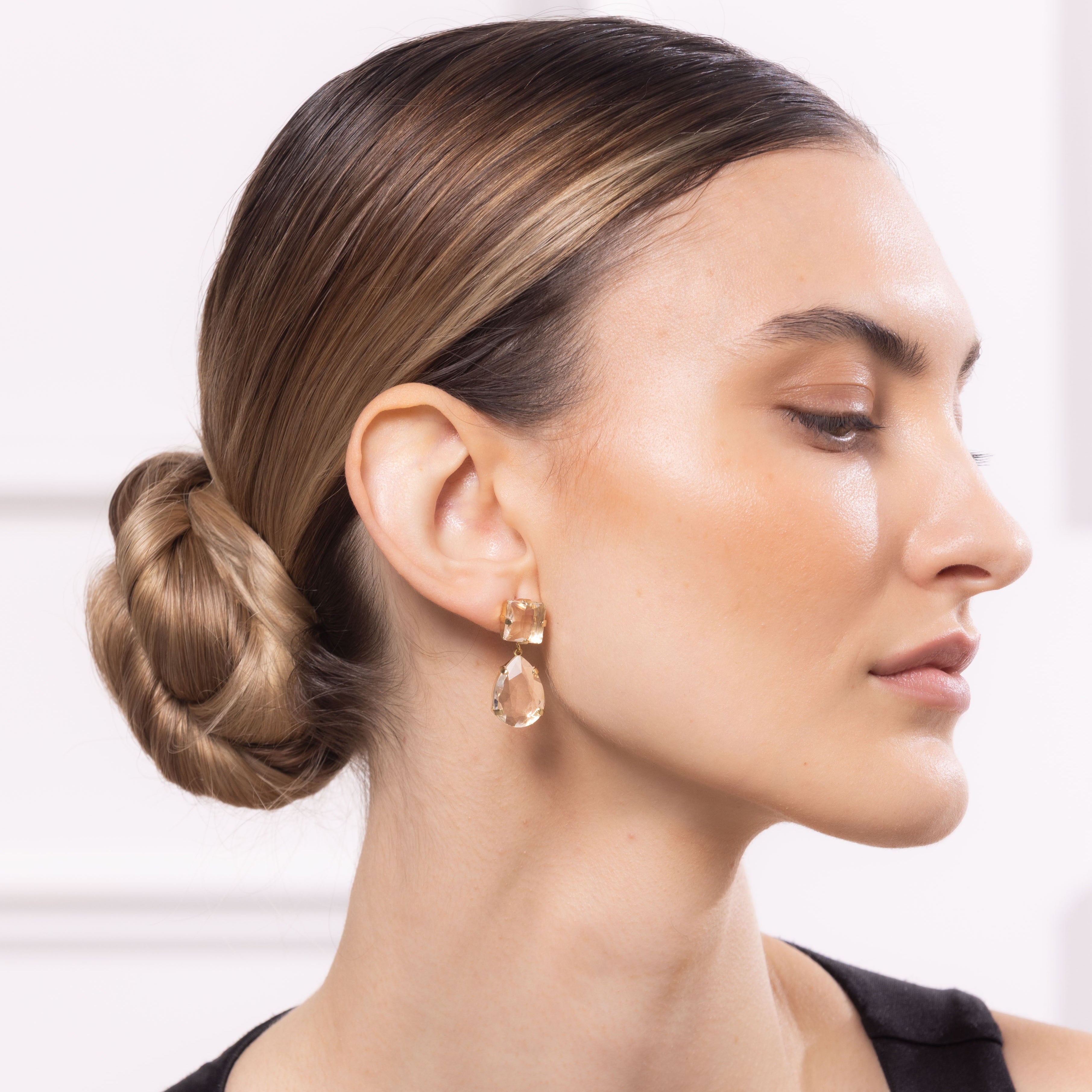 SANREMO EARRINGS - Black & Bloom