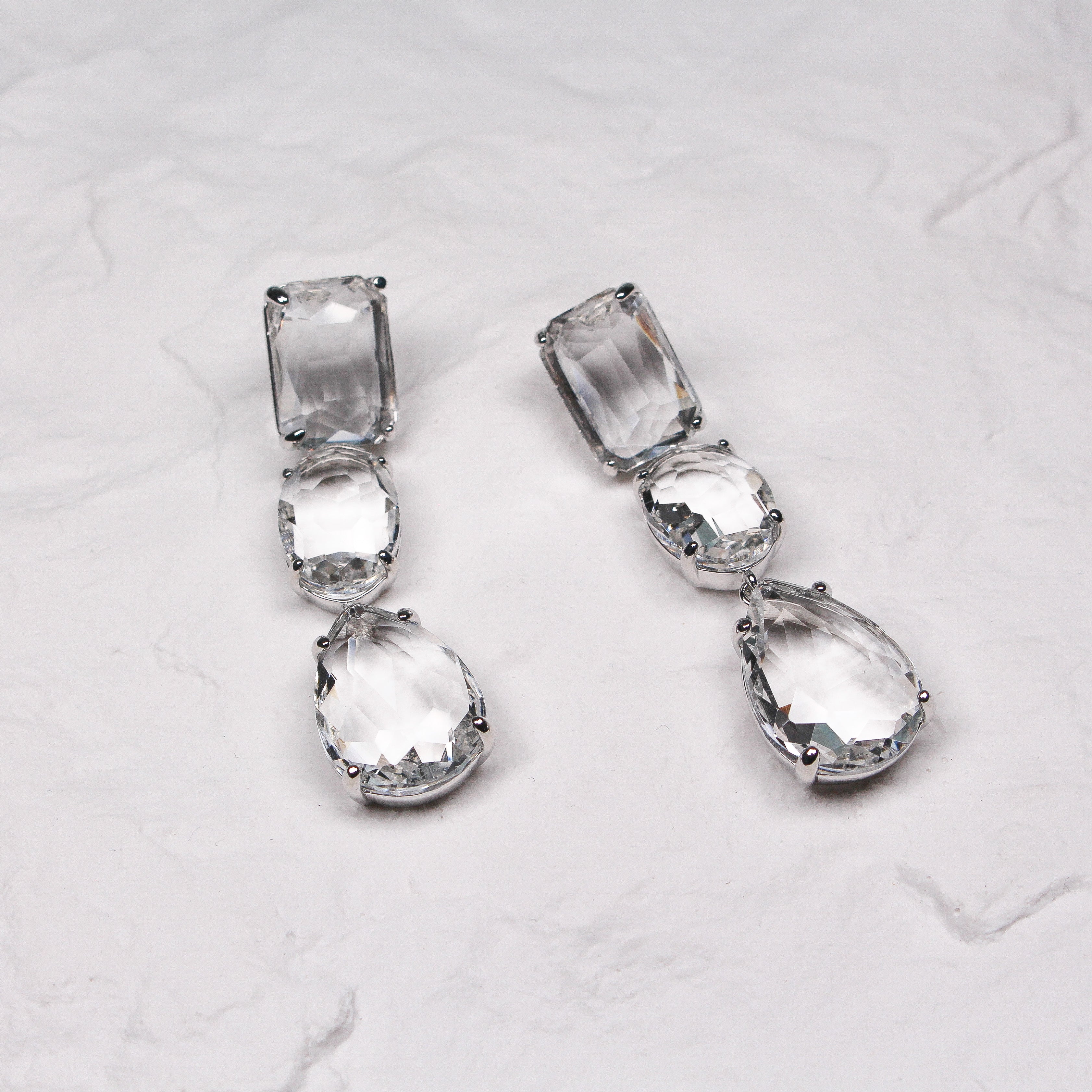 AMALFI EARRINGS SILVER - Black & Bloom