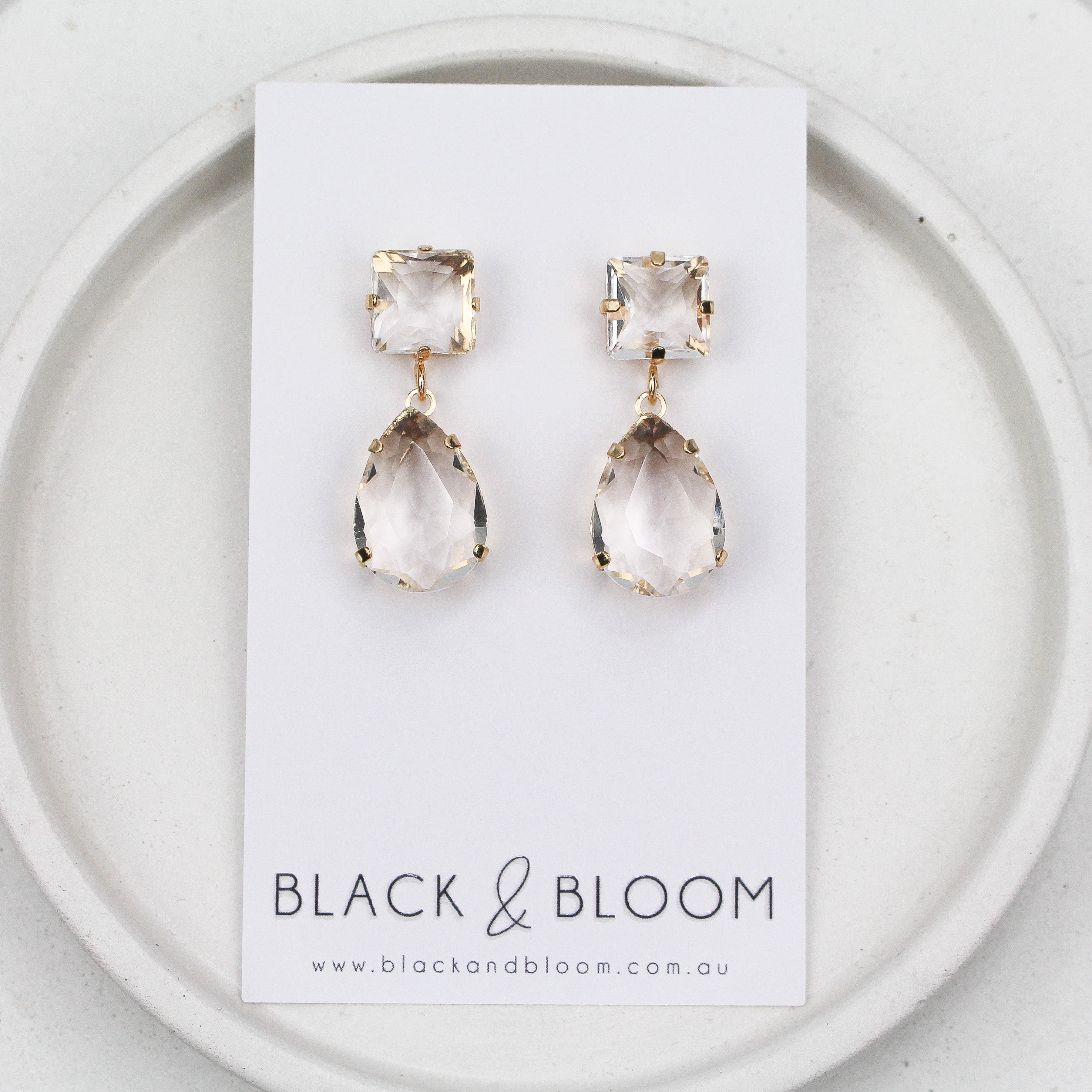 SANREMO EARRINGS - Black & Bloom
