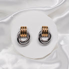 ALLIAGE EARRINGS -  TWO-TONE - Black & Bloom