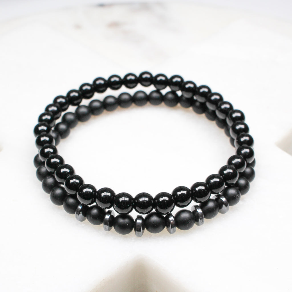 NOAH BRACELET DUO - Black & Bloom