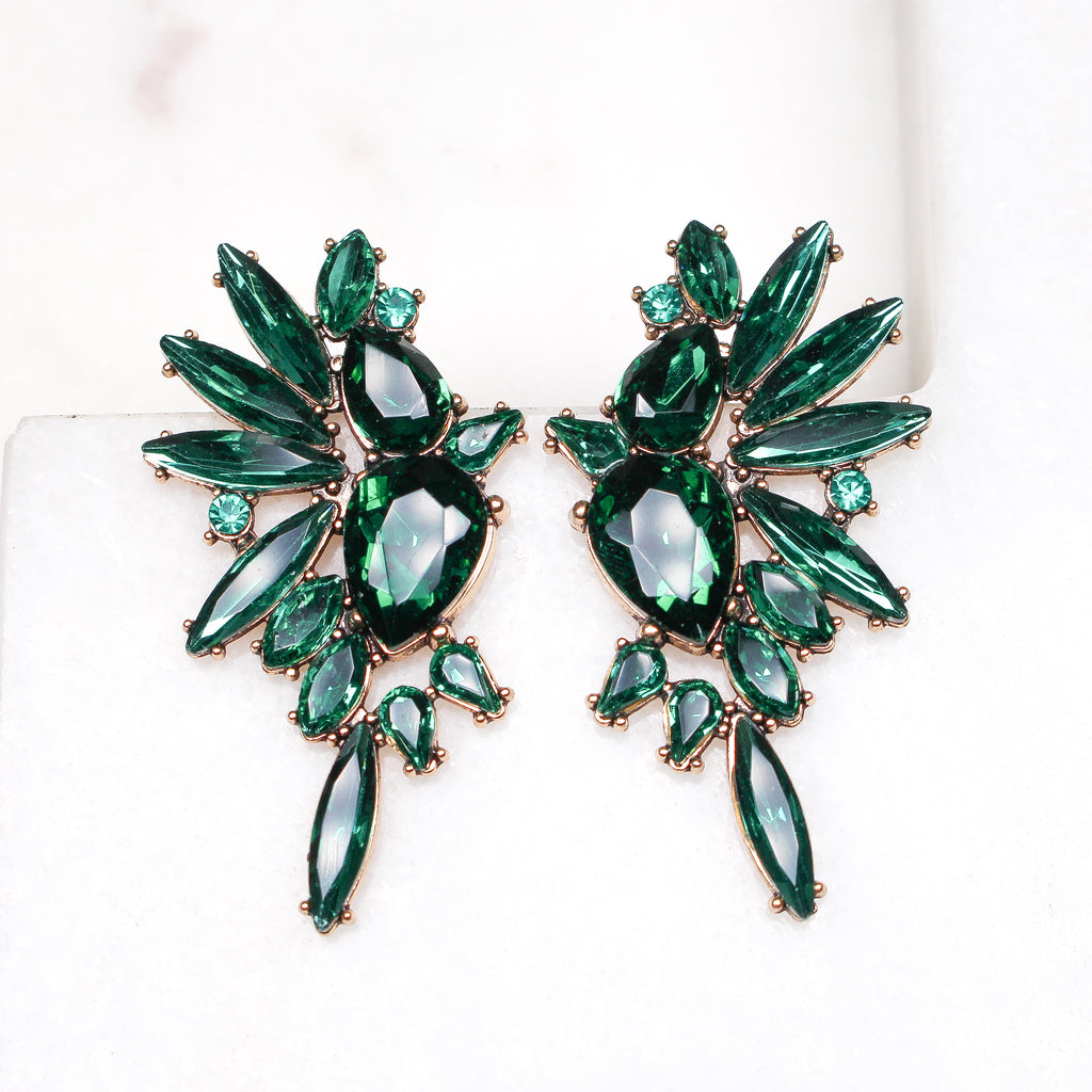 RAMONA EARRINGS GREEN - Black & Bloom