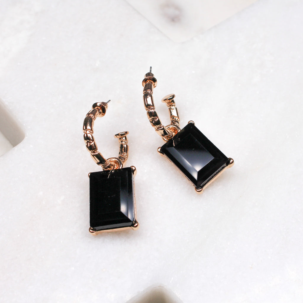 WREN EARRINGS NOIR - Black & Bloom