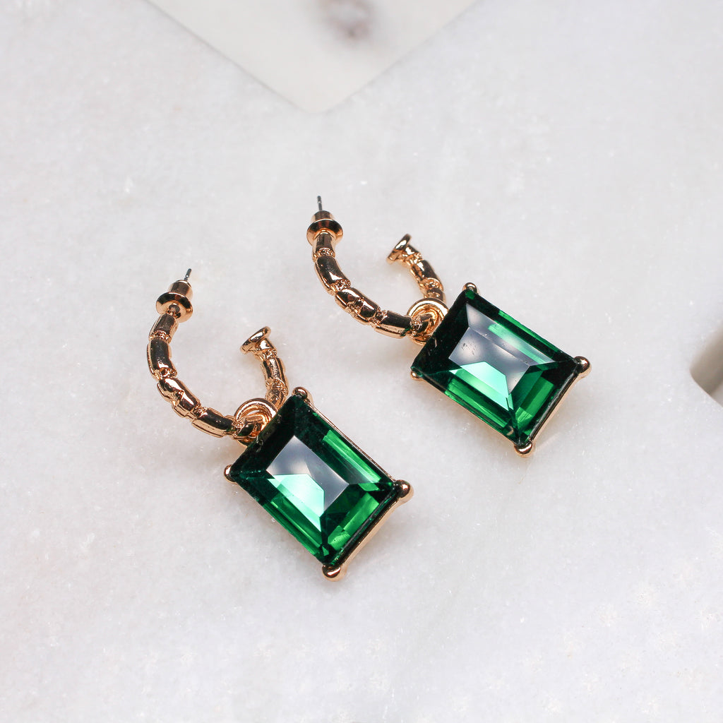 WREN EARRINGS GREEN - Black & Bloom