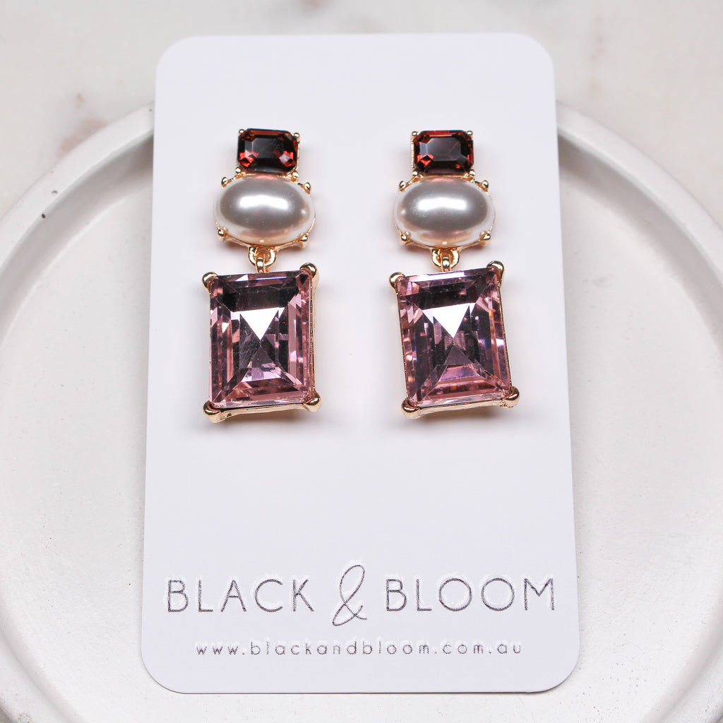 MILANI EARRINGS - Black & Bloom