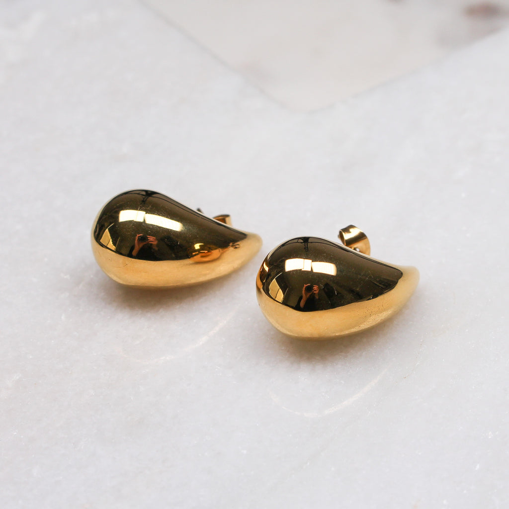 AVA EARRINGS GOLD - Black & Bloom