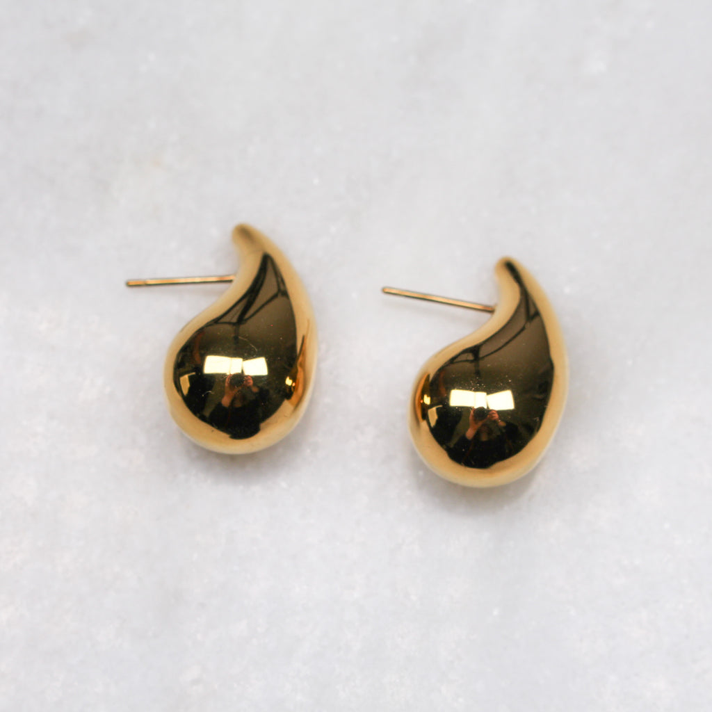 AVA EARRINGS GOLD - Black & Bloom