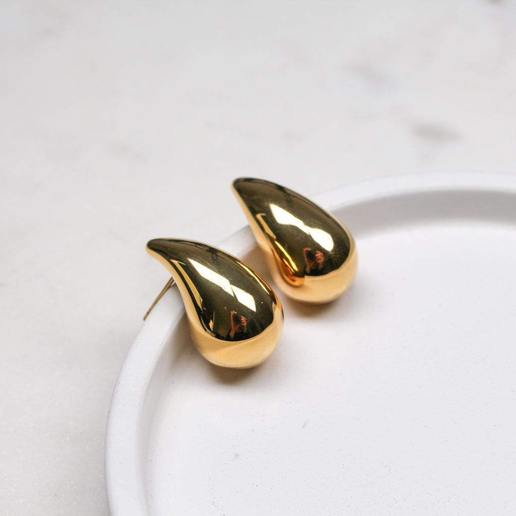 AVA EARRINGS GOLD - Black & Bloom