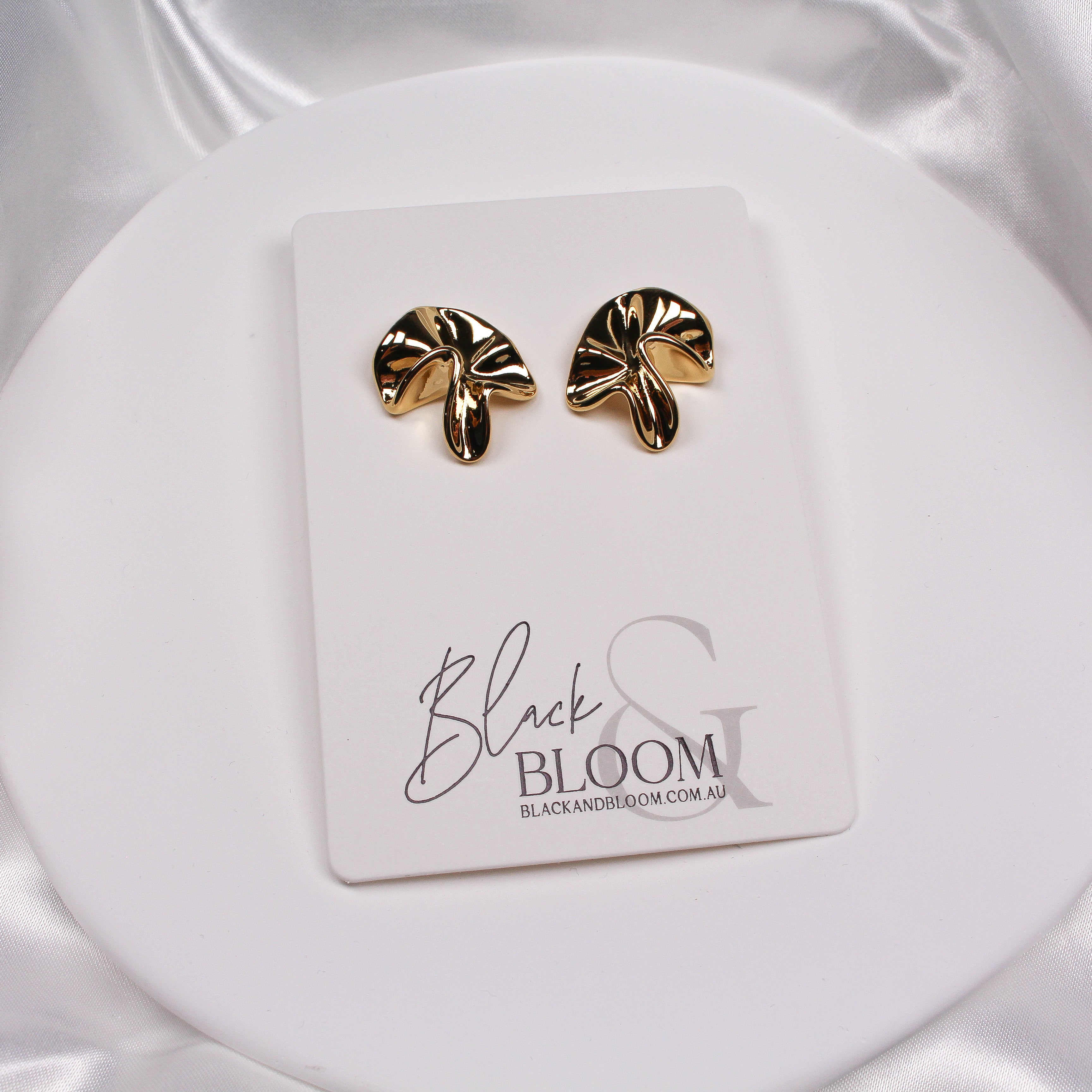 RHODES EARRINGS GOLD - Black & Bloom