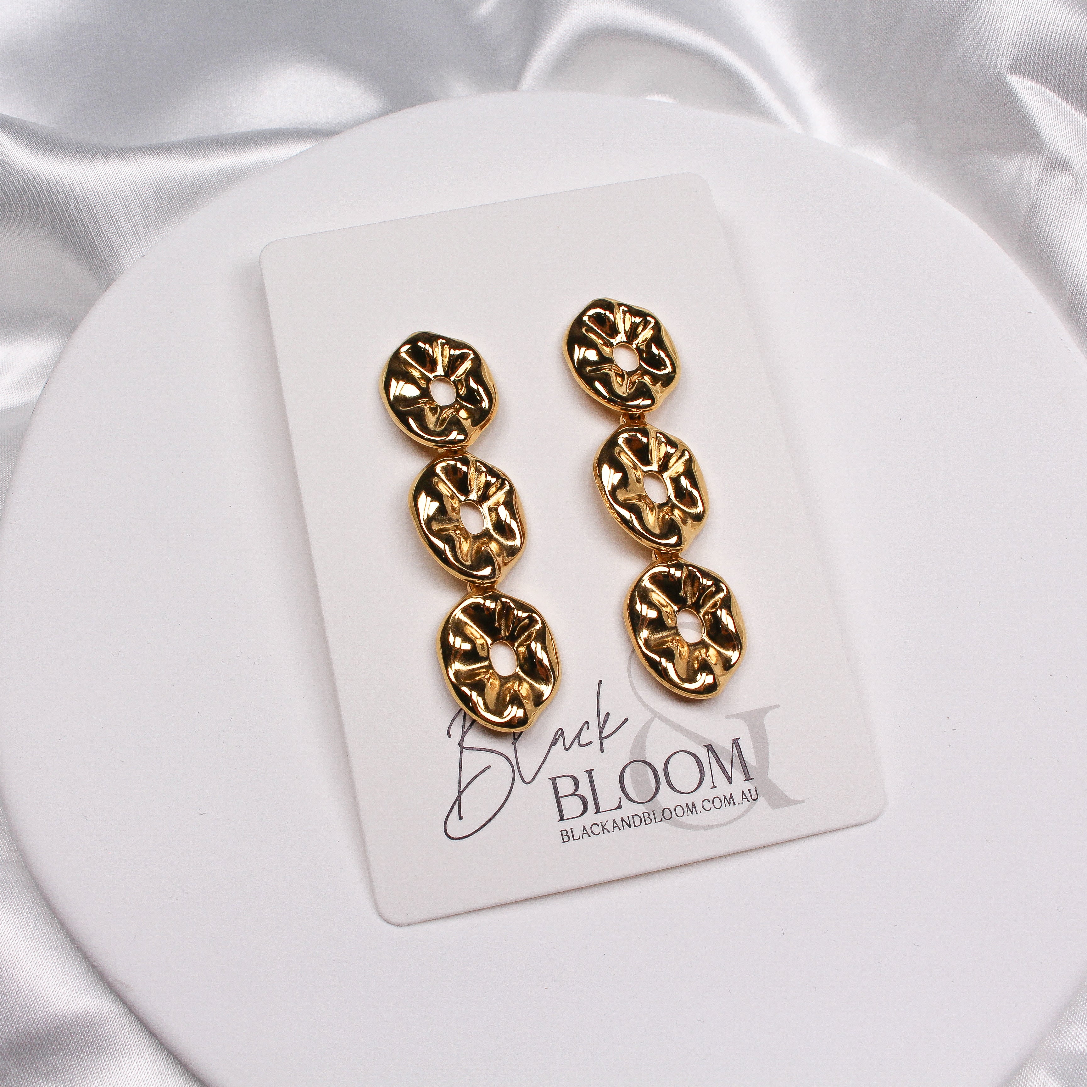 HARPER EARRINGS - Black & Bloom