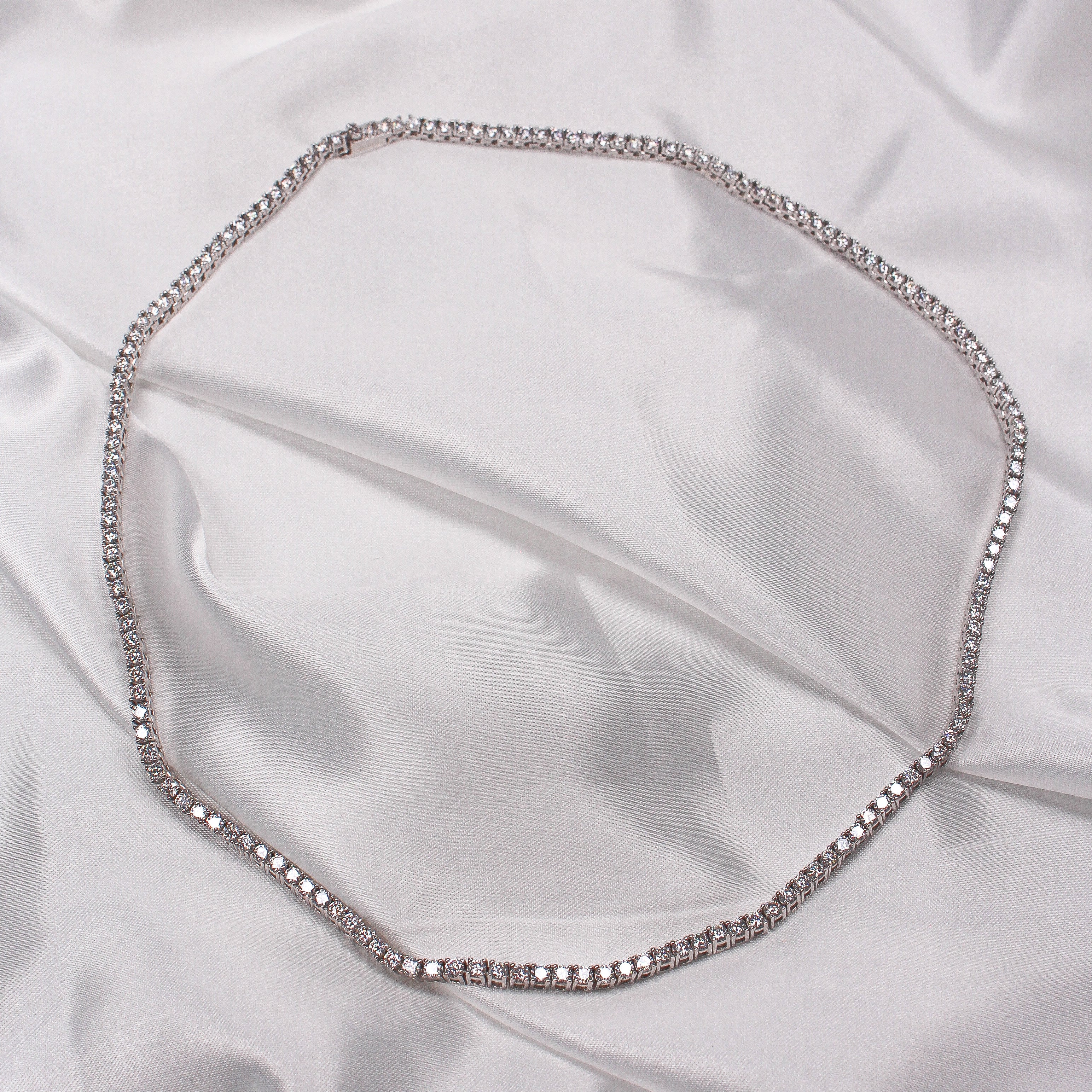 TENNIS NECKLACE - MOISSANITE - Black & Bloom