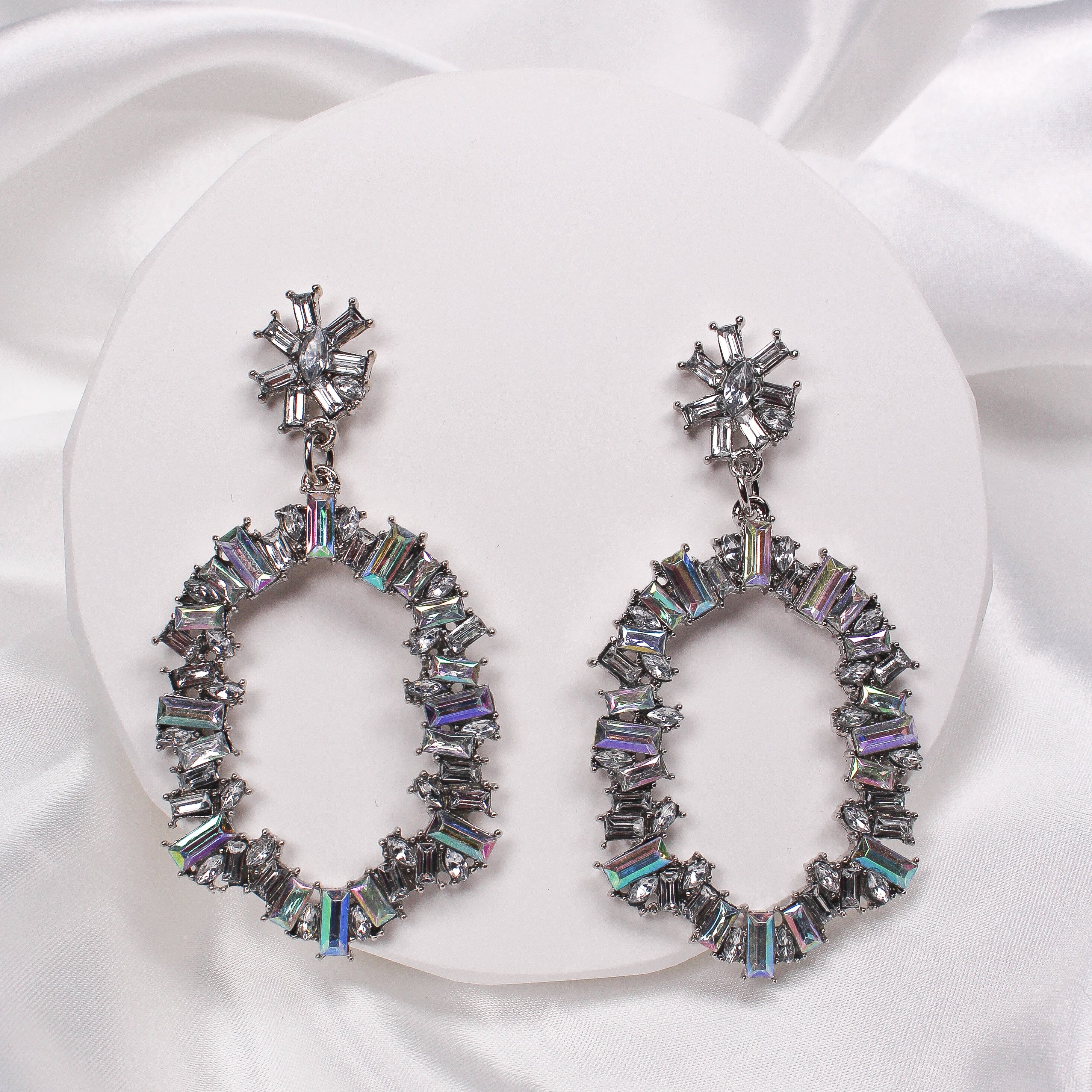 ALEX EARRINGS SILVER - Black & Bloom