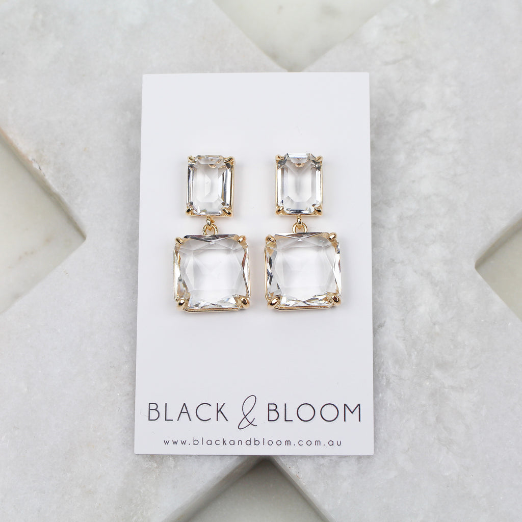 BRONTE EARRINGS - Black & Bloom