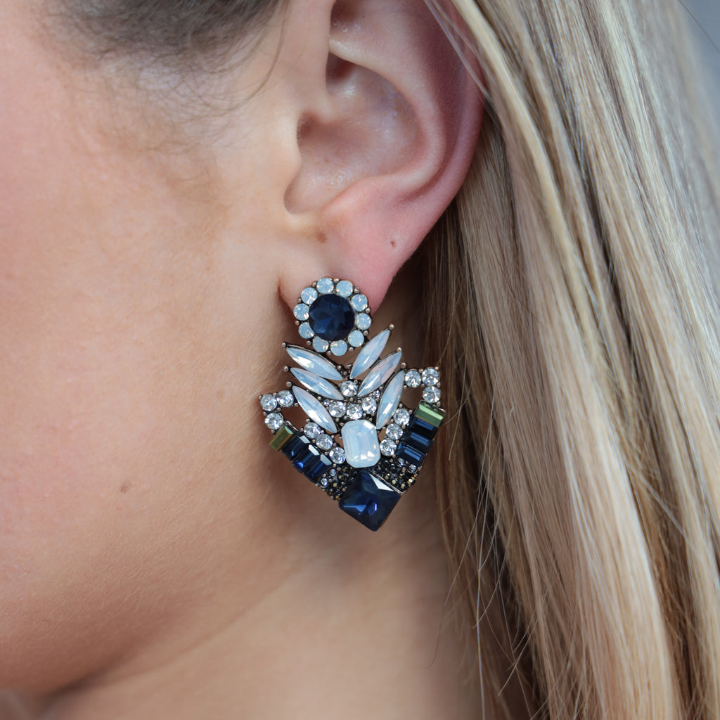 CAMILA EARRINGS - Black & Bloom