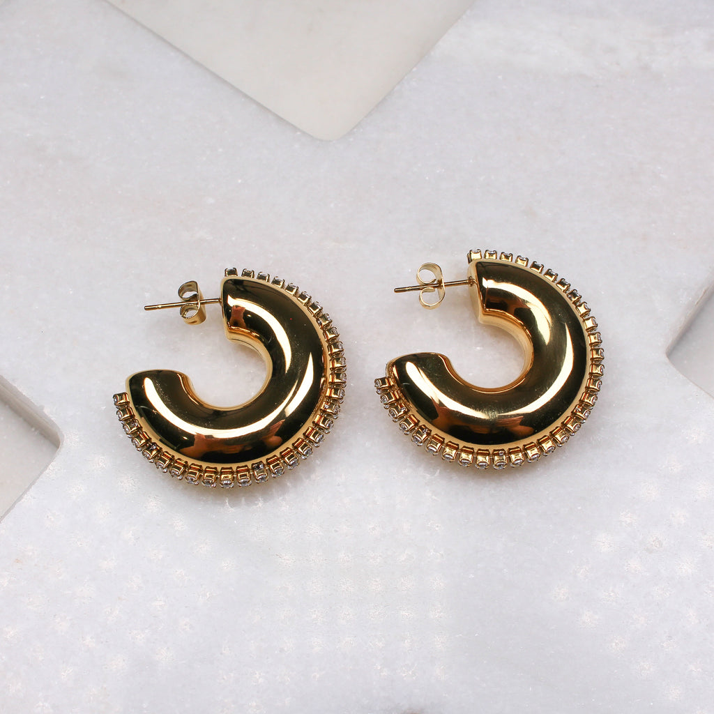 NATALIA EARRINGS - Black & Bloom