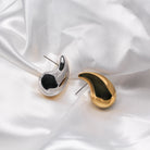 AVA EARRINGS TWO TONE - Black & Bloom