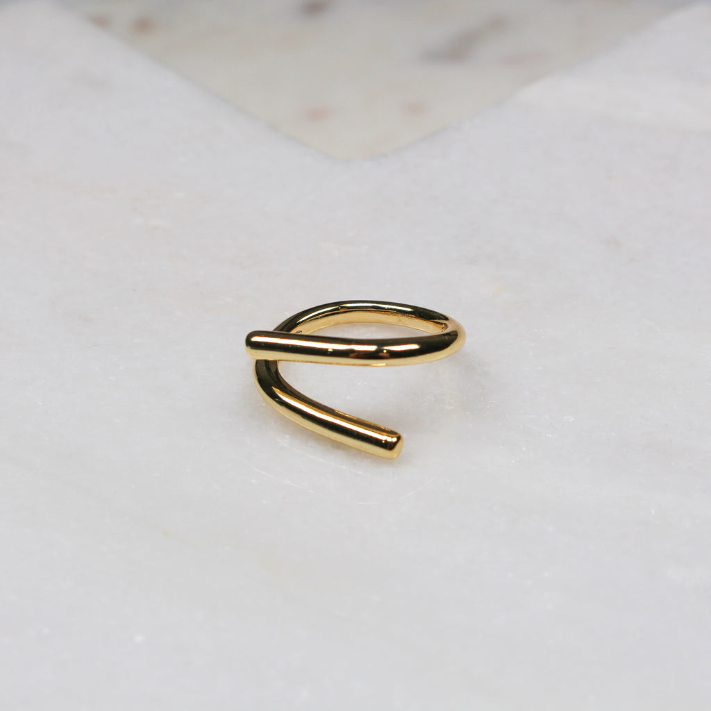 MAEVE RING GOLD - Black & Bloom