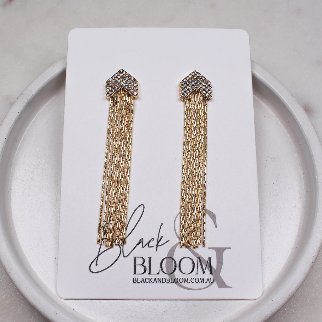 ISLA EARRINGS - Black & Bloom