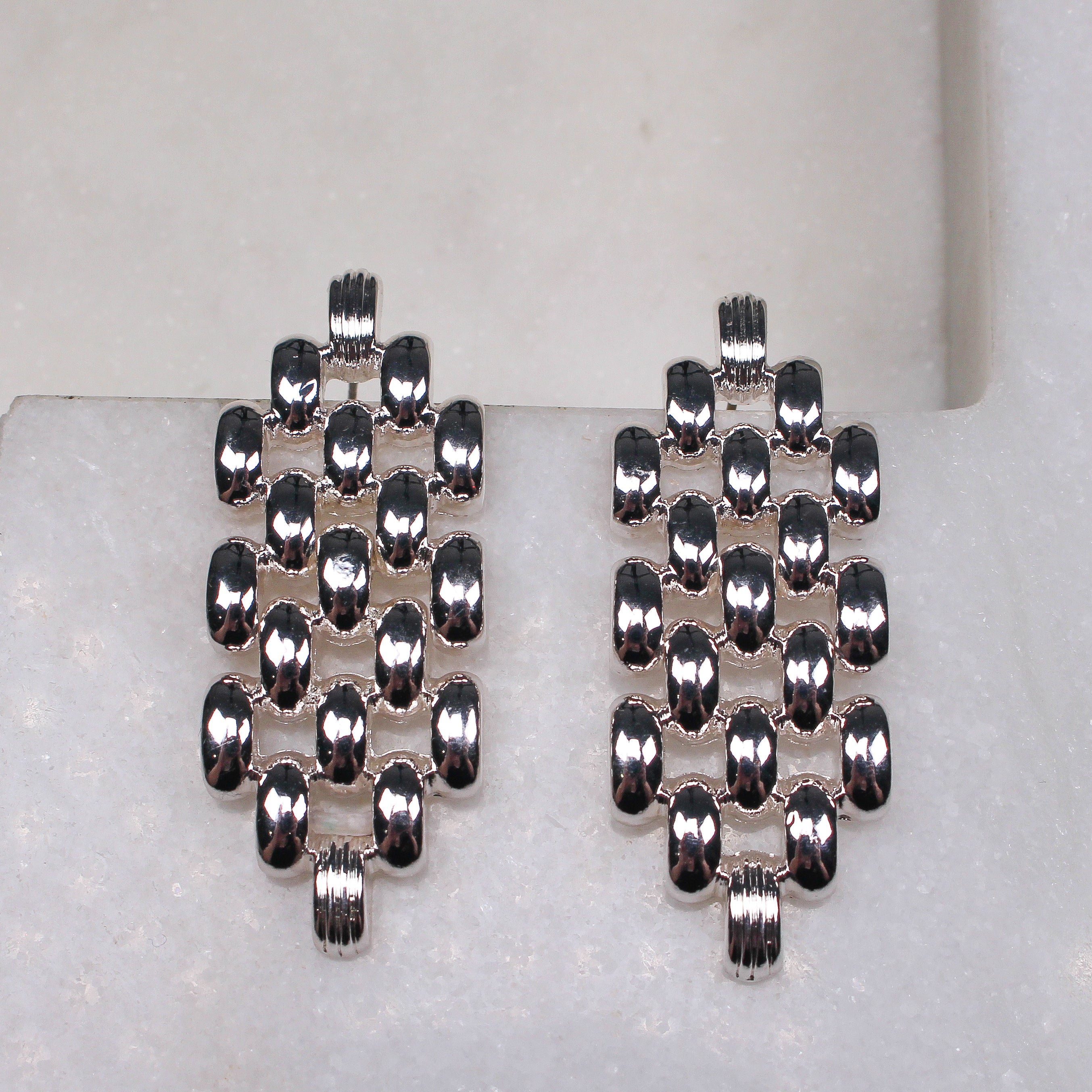 CASSIA EARRINGS SILVER - Black & Bloom