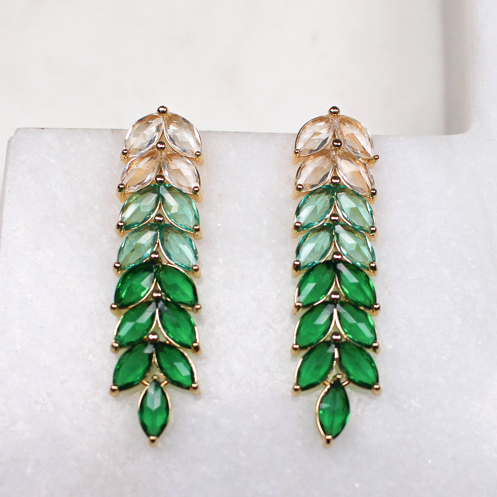 ZARA MINI EARRINGS GREEN - Black & Bloom