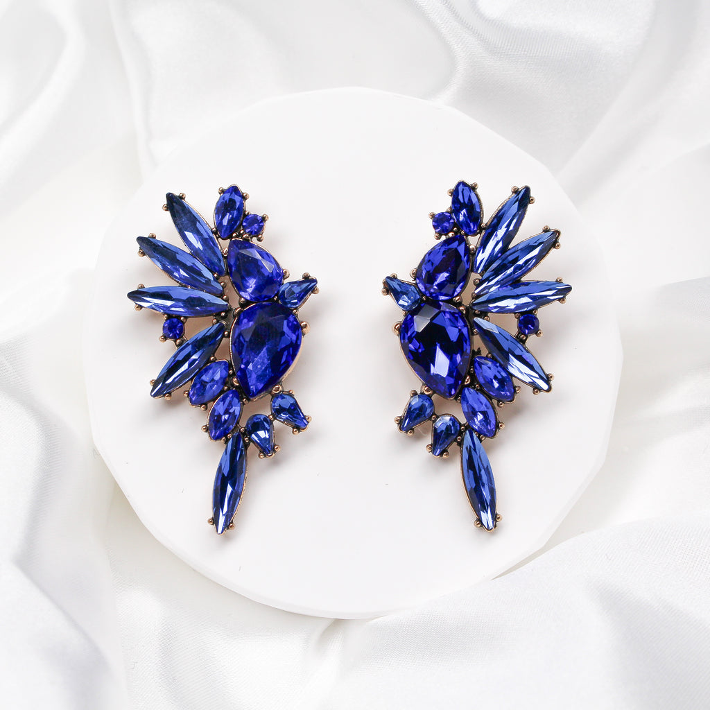 RAMONA EARRINGS BLUE - Black & Bloom