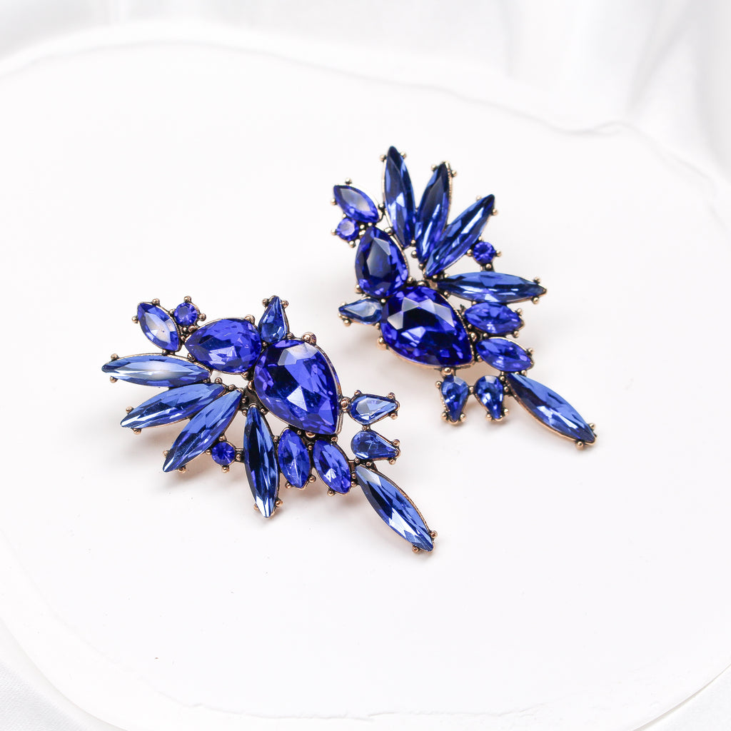 RAMONA EARRINGS BLUE - Black & Bloom