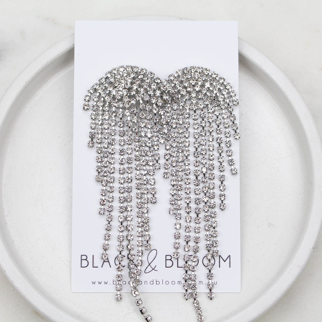 RITA EARRINGS - Black & Bloom