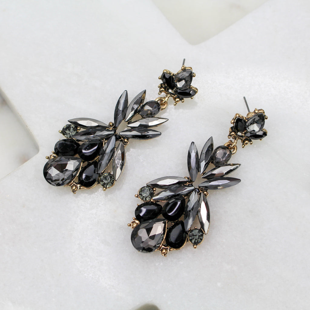 ARIA EARRINGS NOIR - Black & Bloom