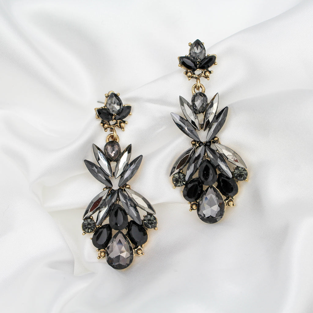 ARIA EARRINGS NOIR - Black & Bloom