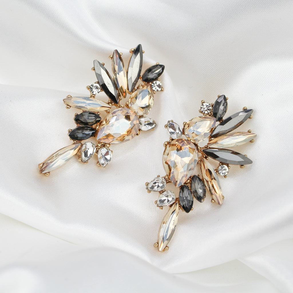 RAMONA EARRINGS CHAMPAGNE - Black & Bloom