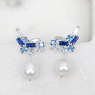 TIA EARRINGS BLUE - Black & Bloom