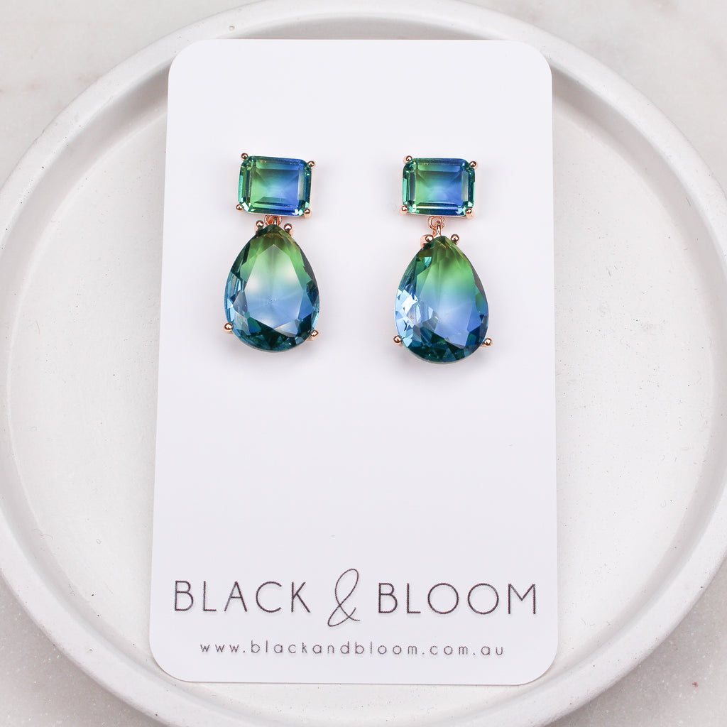 STEPHANIE EARRINGS - Black & Bloom