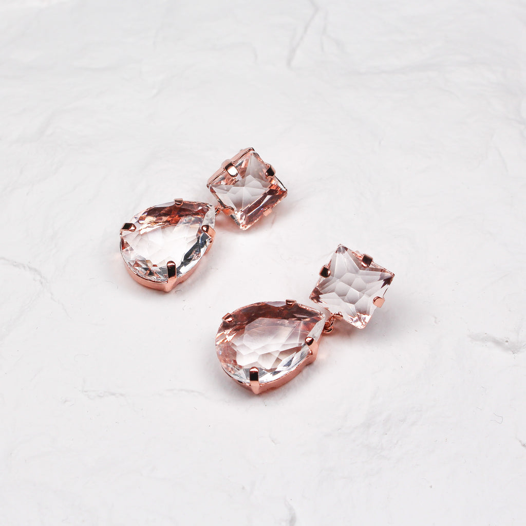 SANREMO EARRINGS ROSE GOLD - Black & Bloom