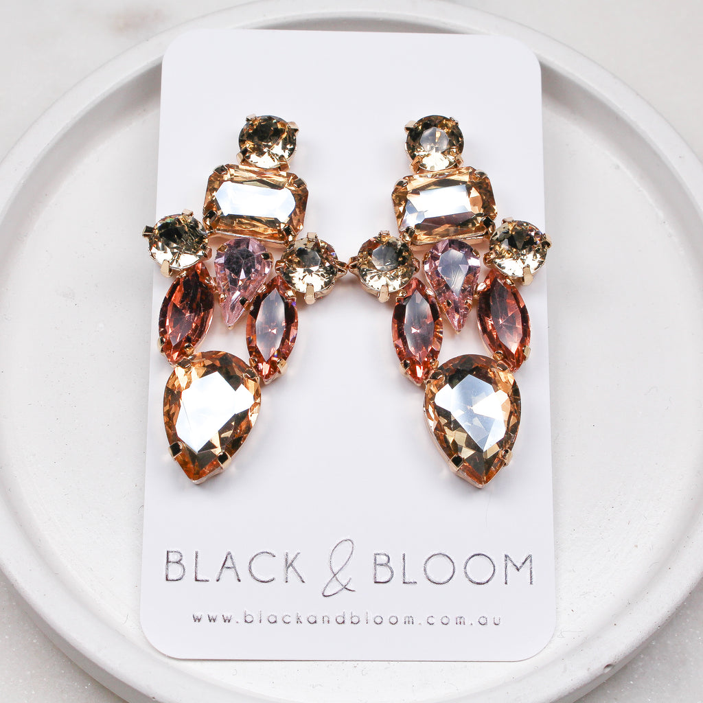 KATE EARRINGS GOLD - Black & Bloom