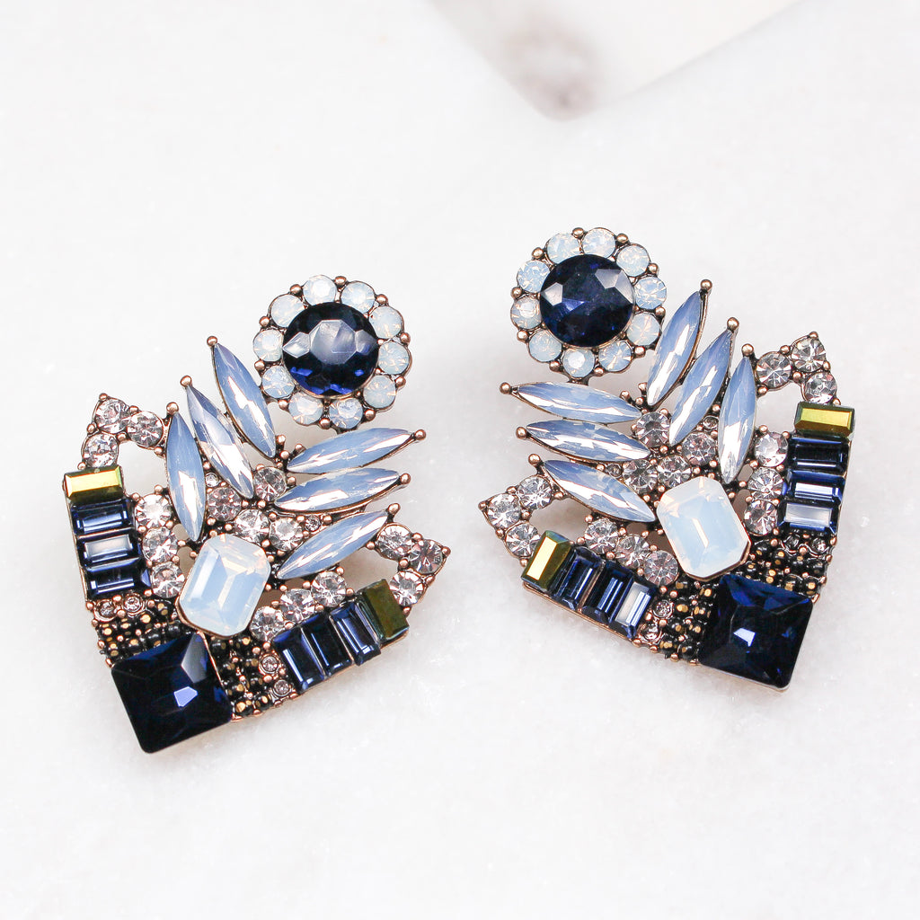 CAMILA EARRINGS - Black & Bloom