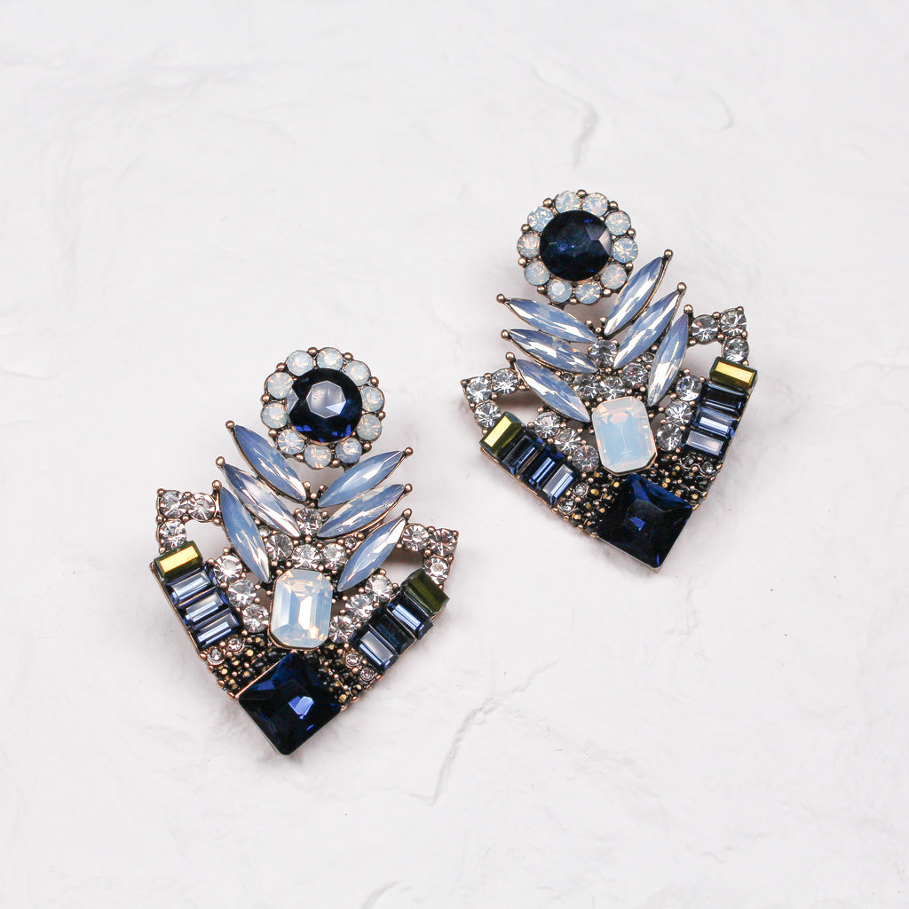 CAMILA EARRINGS - Black & Bloom