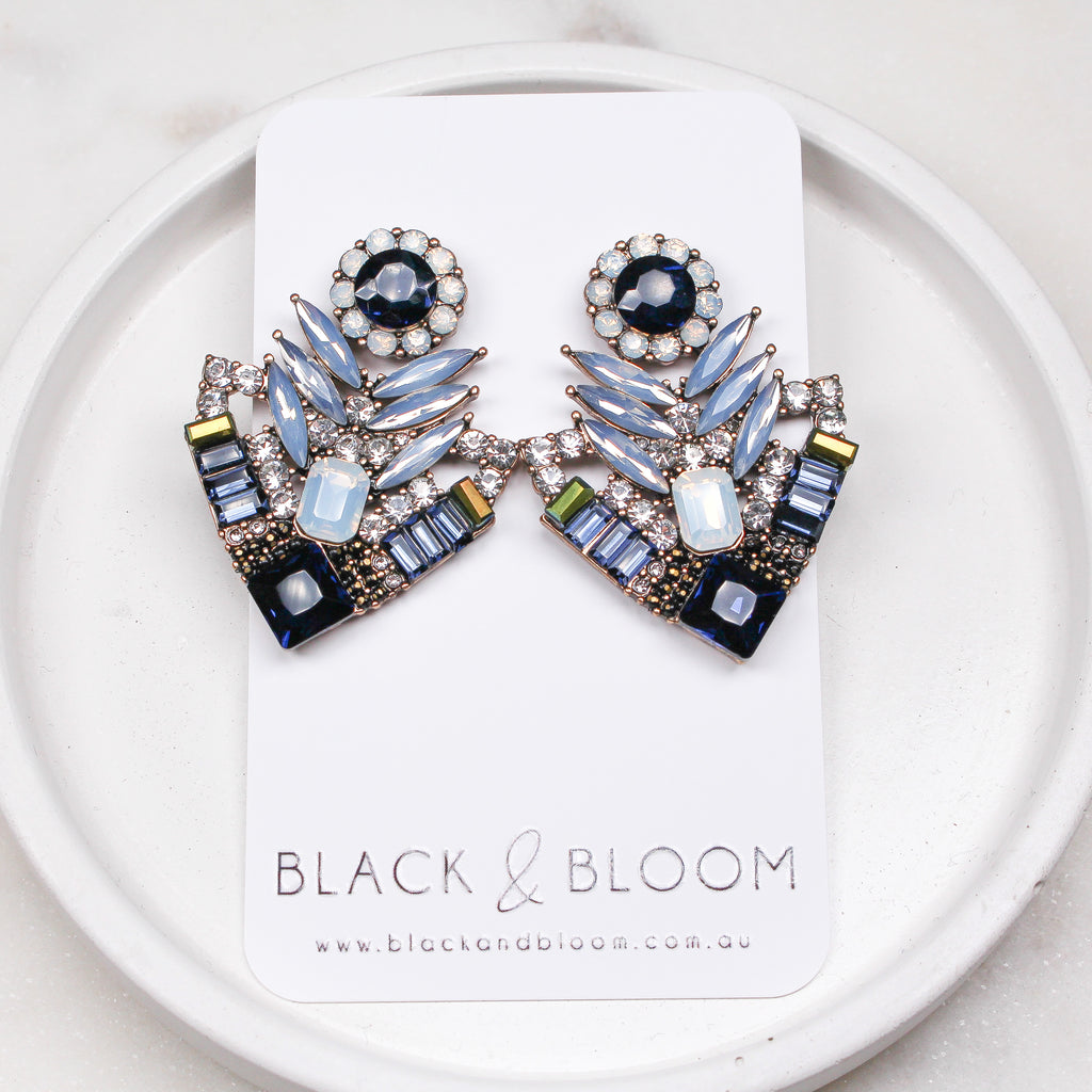 CAMILA EARRINGS - Black & Bloom