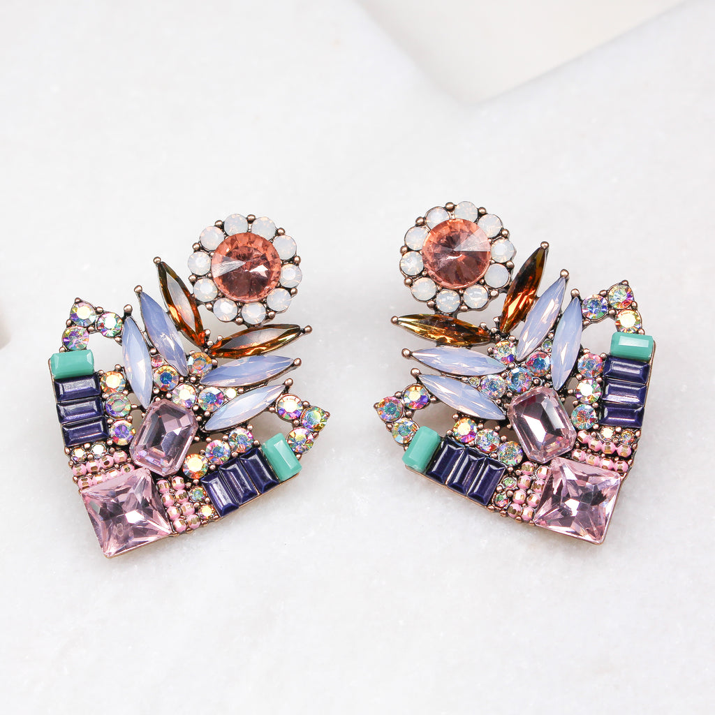 CAMILA EARRINGS PINK - Black & Bloom