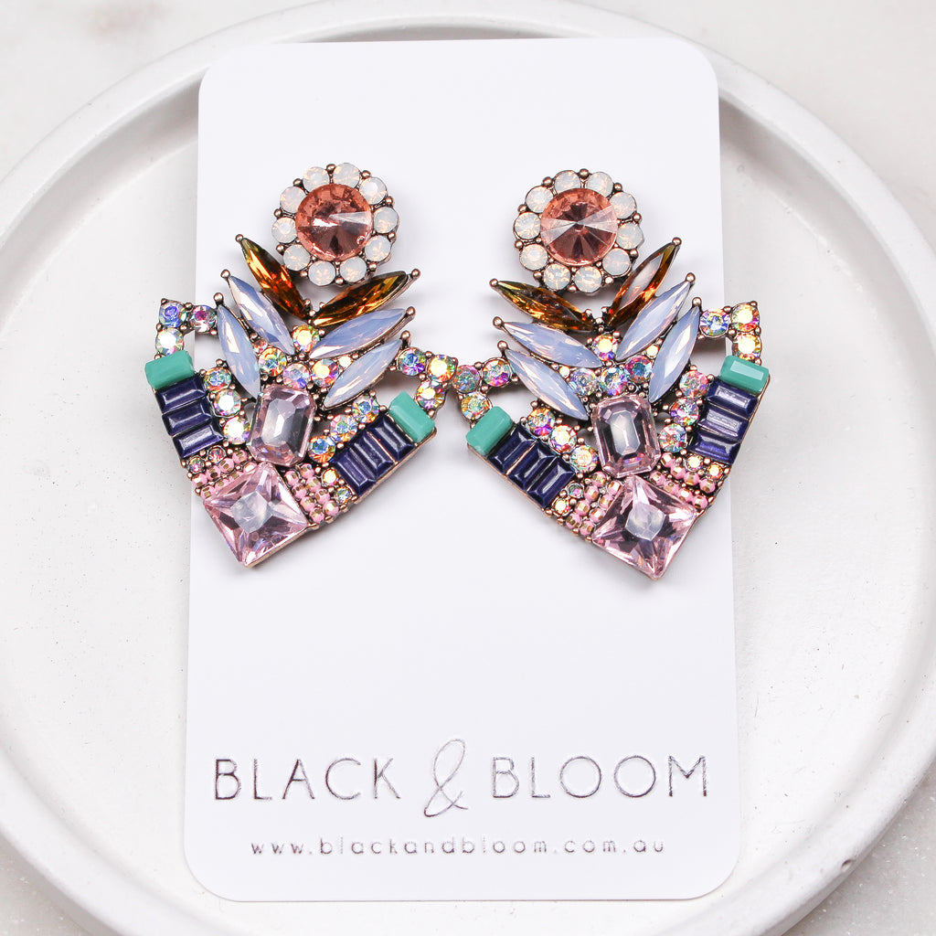 CAMILA EARRINGS PINK - Black & Bloom