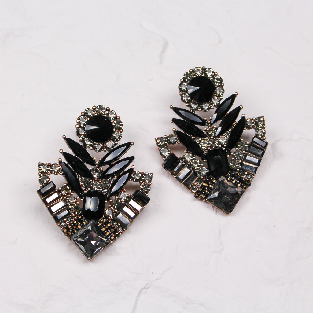 CAMILA EARRINGS NOIR - Black & Bloom