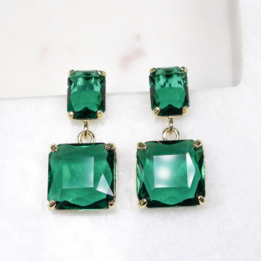 BRONTE EARRINGS GREEN - Black & Bloom