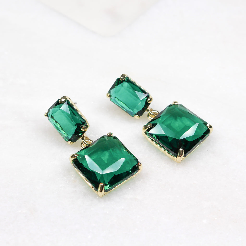 BRONTE EARRINGS GREEN - Black & Bloom