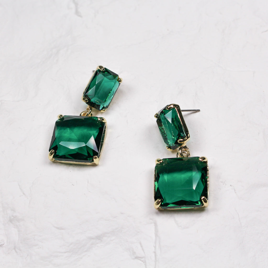 BRONTE EARRINGS GREEN - Black & Bloom