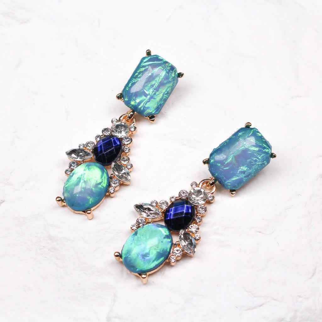 ABIGAIL EARRINGS BLUE - Black & Bloom