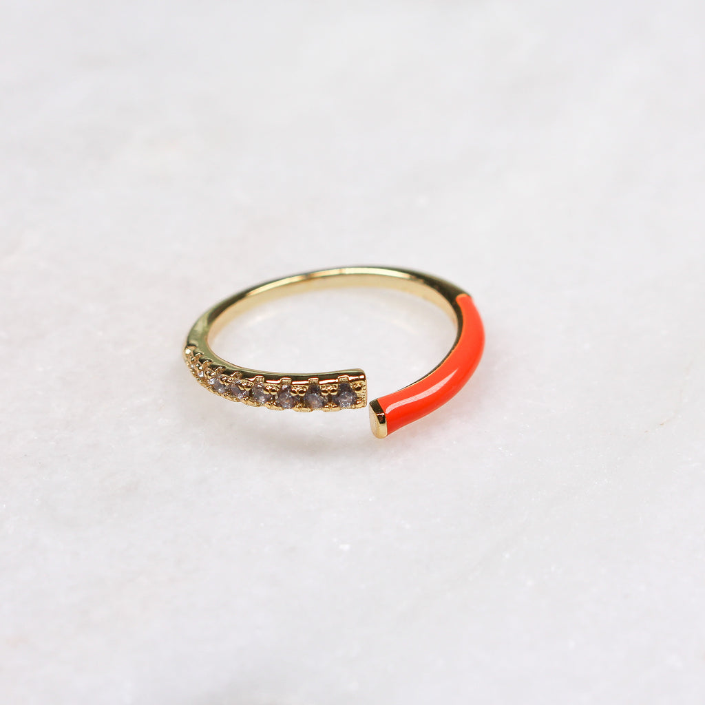 LOUISA RING ORANGE - Black & Bloom