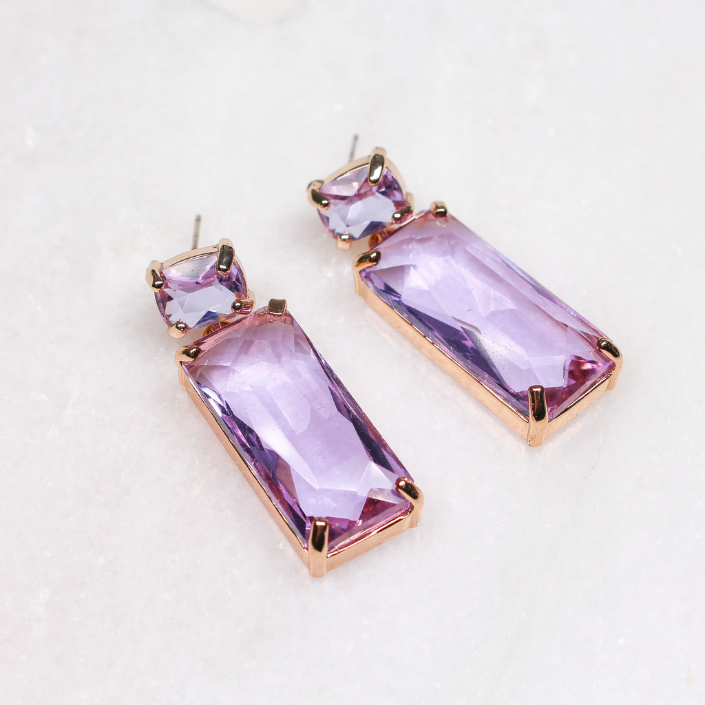 ROSALIA EARRINGS PURPLE - Black & Bloom