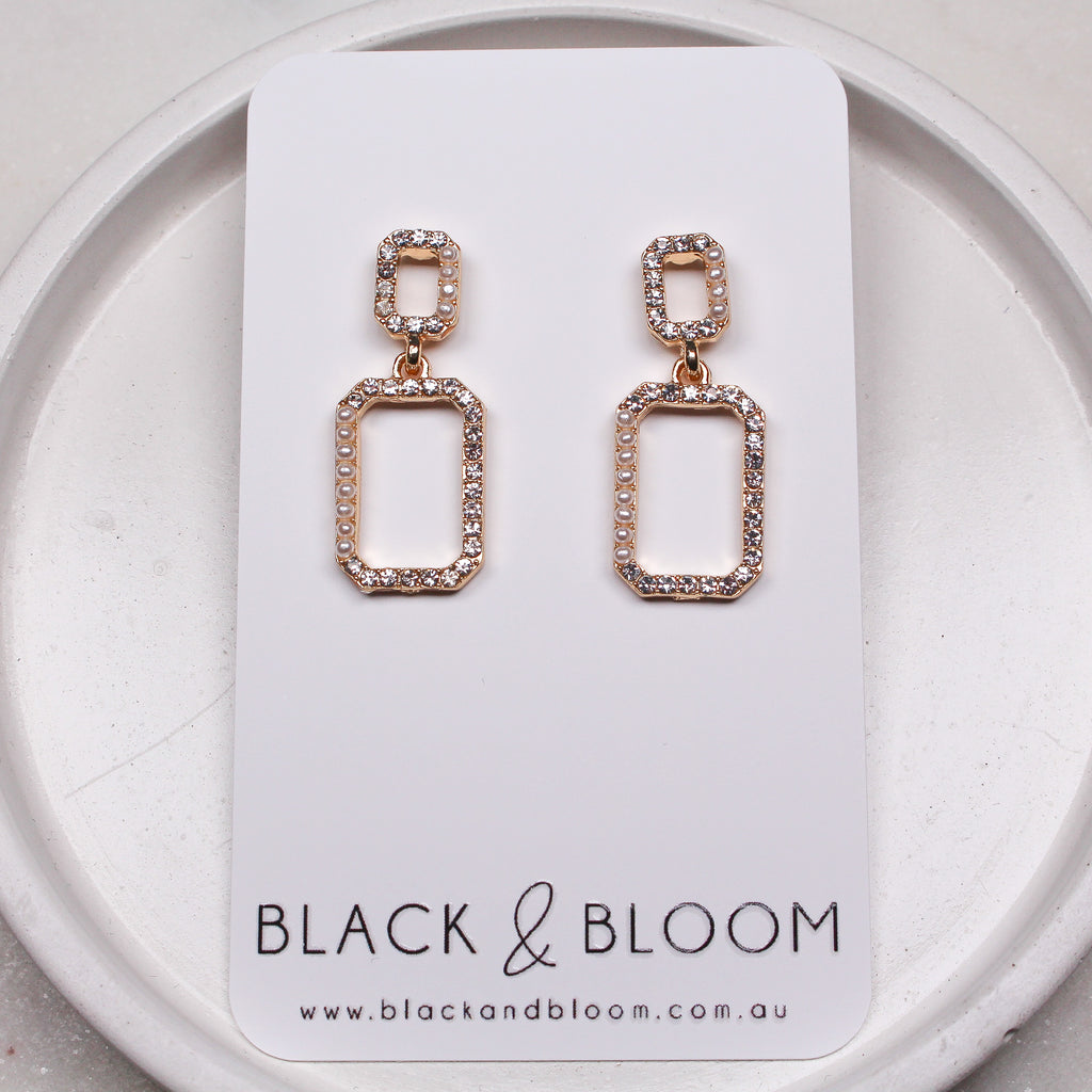 CATALINA EARRINGS - Black & Bloom