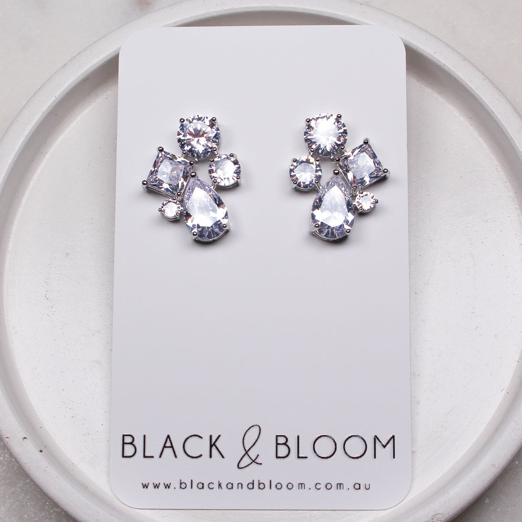 POPPY EARRINGS - Black & Bloom